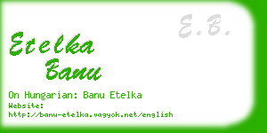etelka banu business card